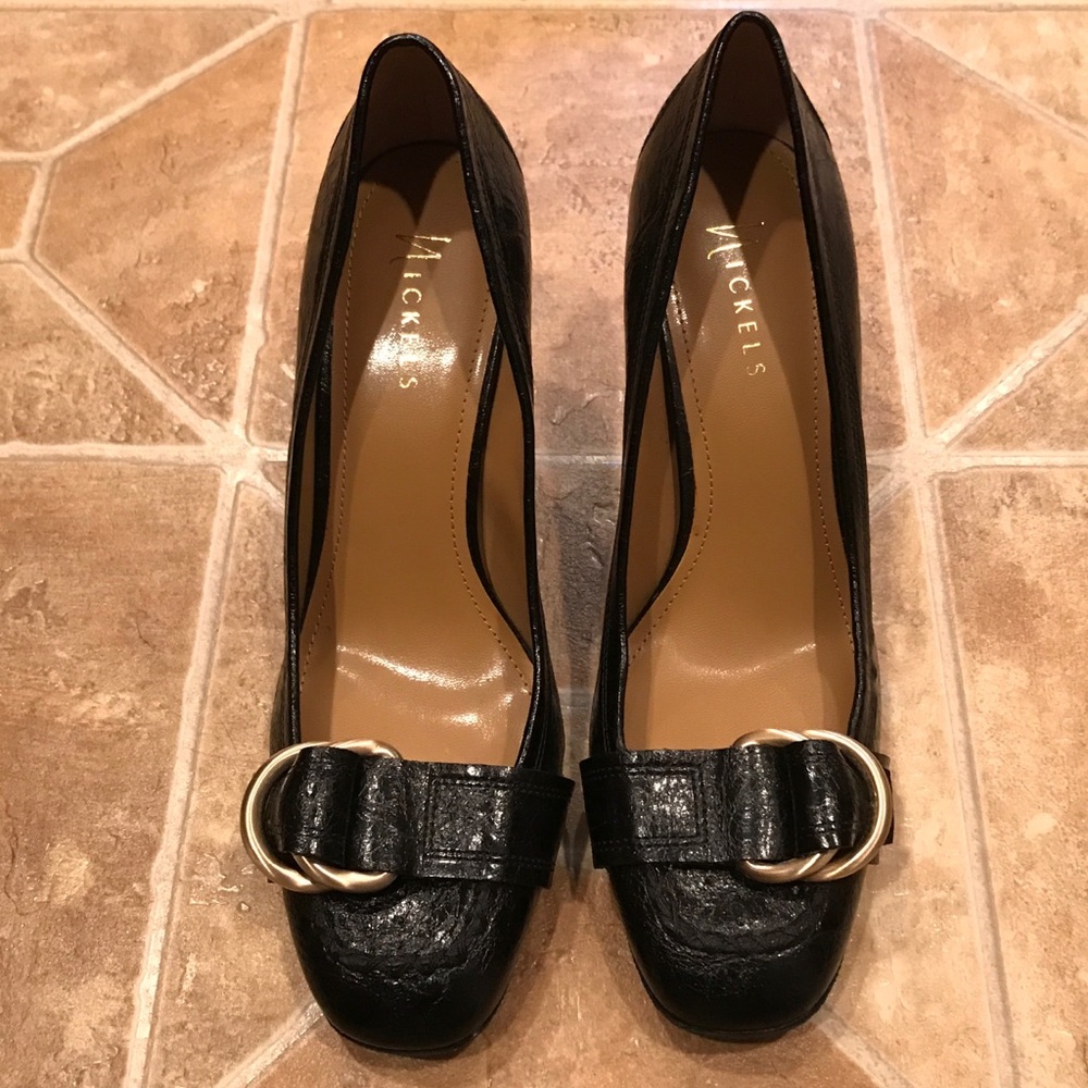 Nickels heels textured vegan leather, buckle NWOT - Picture 3 of 8